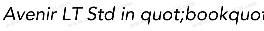 Avenir LT Std in quot;bookquot; weight字体转换